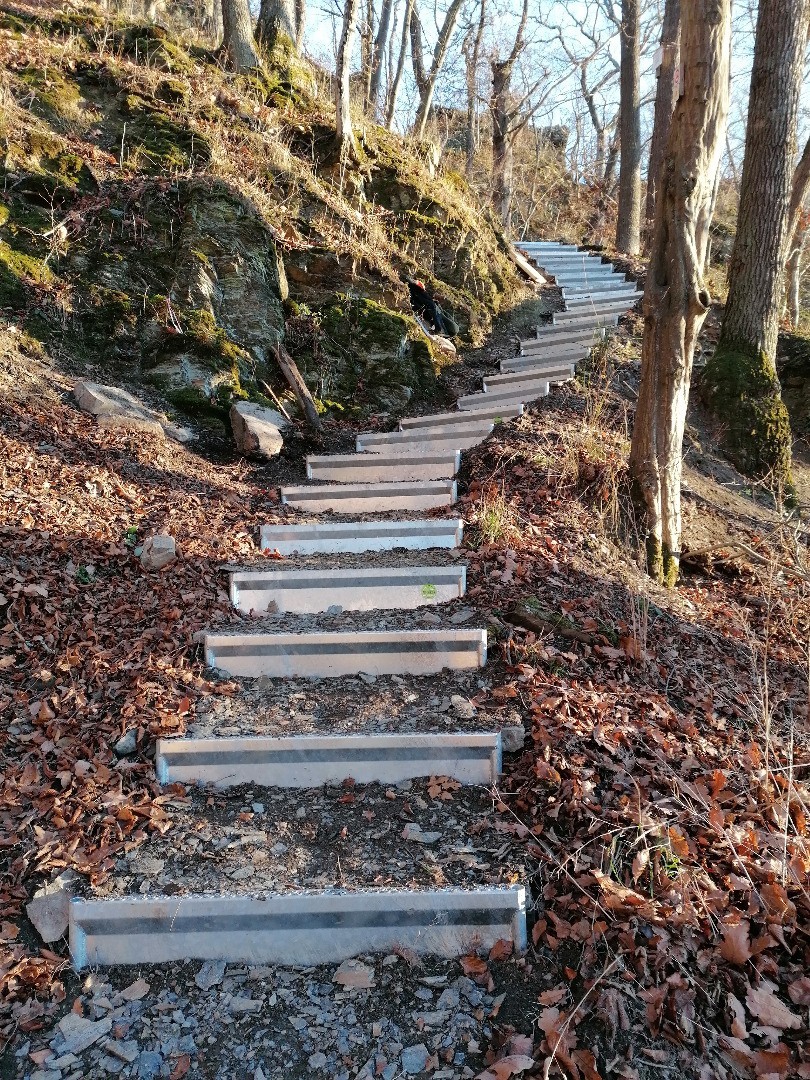 Aufgang zum Wilhelmsblick - Alpineisen-Trittstufen