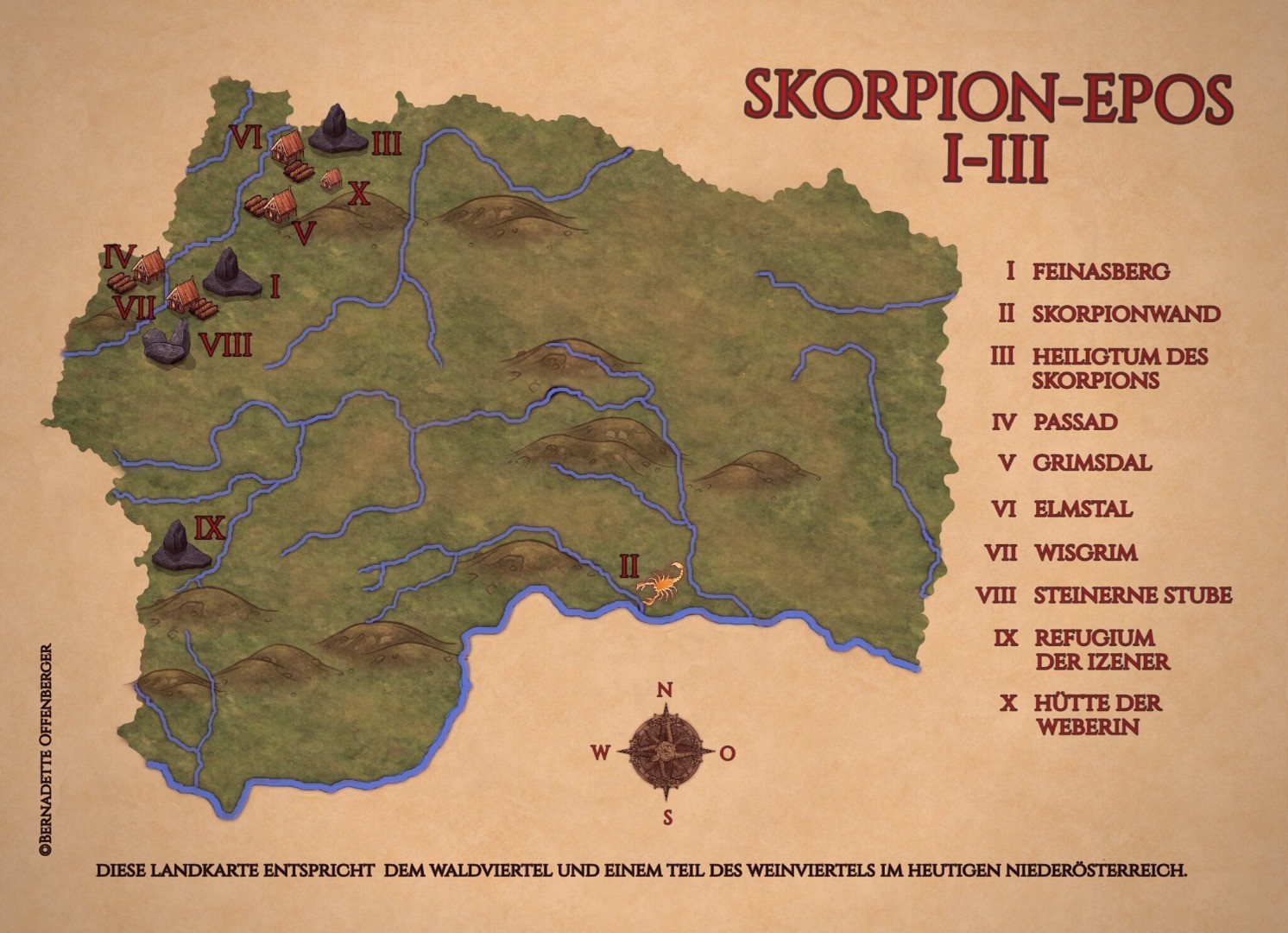 Landkarte Skorpion-Epos I-III