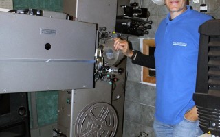 Willi Bachbauer und 35mm Projektor