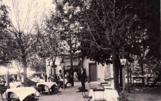 Gastgarten Hotel Zum goldenen Löwen um 1900 Stadtarchiv Waidhofen