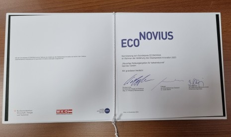 Nominierungsurkunde Econovius