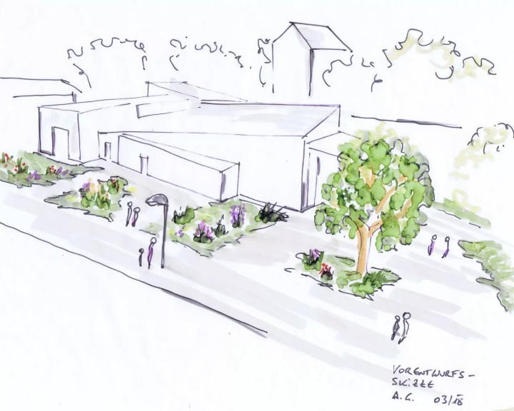 Skizze Idee Zugang Haus der Wildnis