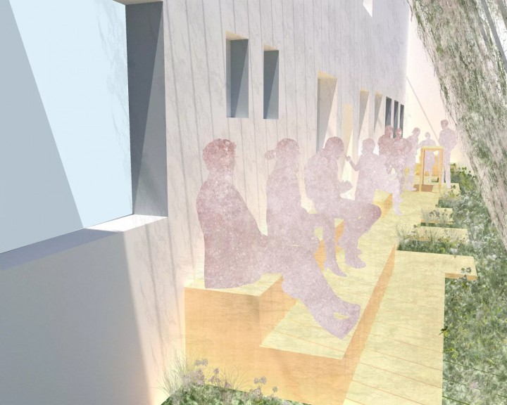 Beschattung Pauseraum Kletterpflanzen IKW Amstetten