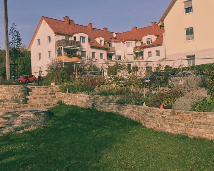 Steinmauer Gelände Stützmauer Garten V privat