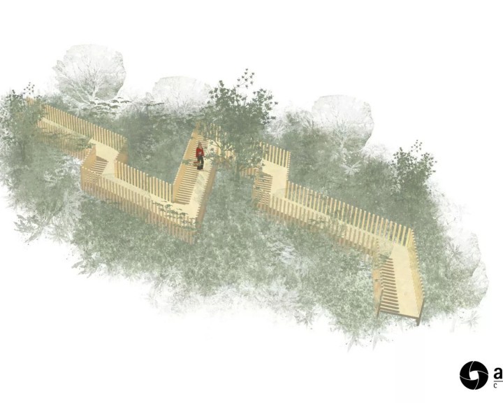 Visualisierung Steg Lunz am See Haus der Wildnis