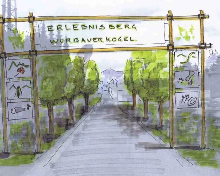 Skizze Konzept Wurbauerkogel Nationalpark Kalkalpen - Rosenau / Hengstpass, Windischgarsten