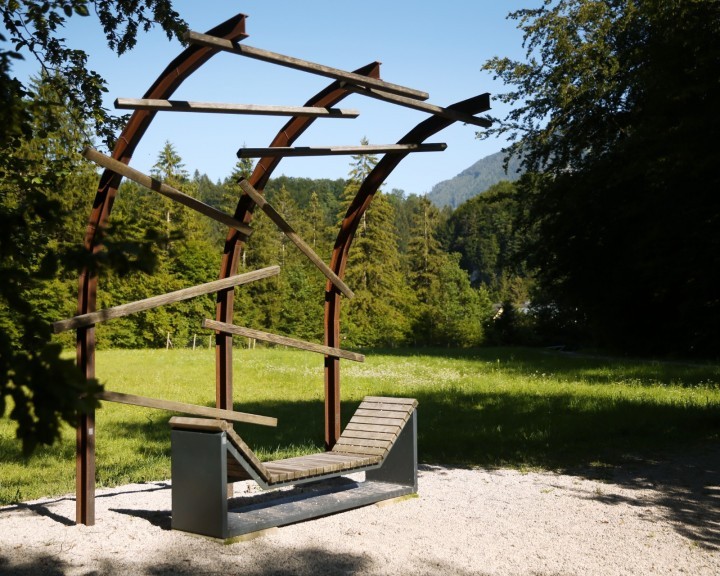 Radweg Ybbstalradweg Zeit für's ich Radbügel Wassergebundenedecke sickerfähig Freiraummöblierung Beschattung