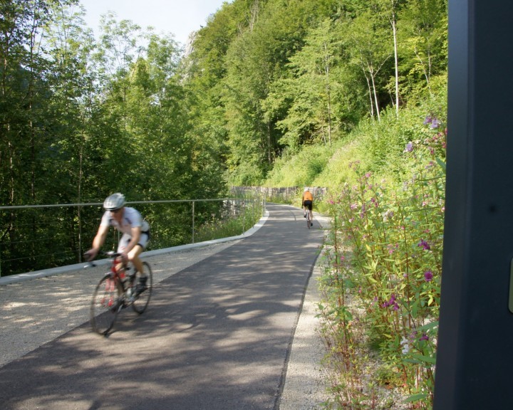 Freiraummöblierung Radweg Ybbstalradweg Zeit für's ich Abstursicherung Radfahrer