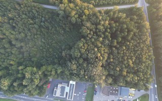 Luftbild Wald möglicher Standort ASZ Amstetten