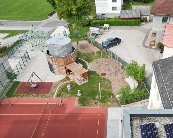 Spiellandschaft Schulumfeld Biberturm Bibterbach