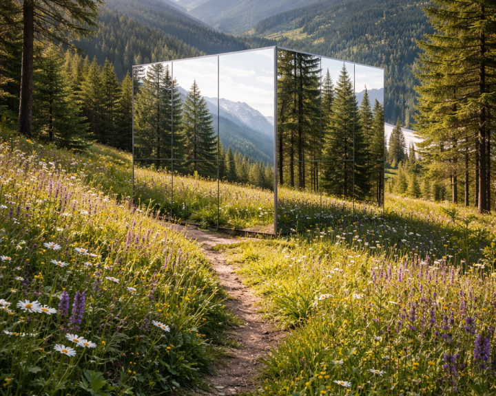 Visualisierung Sauna Aussen verspiegelt