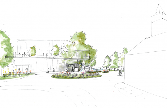 Skizze Konzept Sankt Marien Ortskern Neugestaltung Kreisverkehr