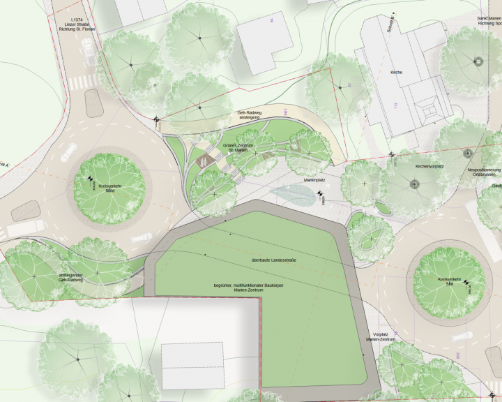 Lageplan Sankt Marien Ortskern Neugestaltung