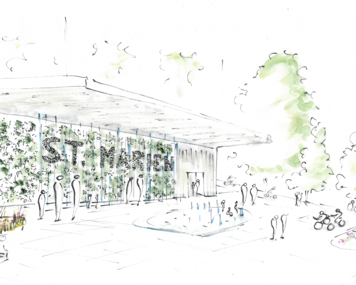 Skizze Konzept V2 Sankt Marien Ortskern Neugestaltung Zentrum