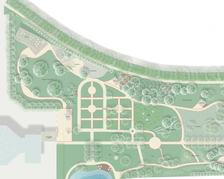 Lageplan Konzept Phaseweise Erweiterung Schaugarten Starkl Aschbach