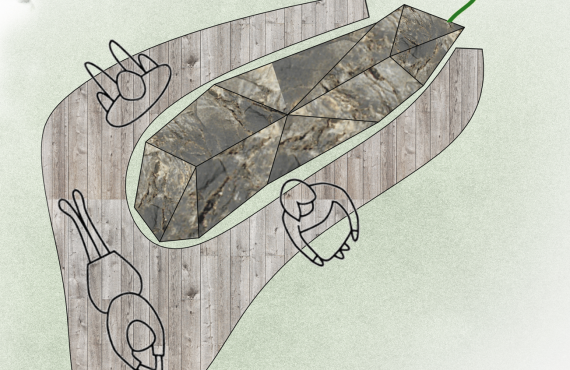 Grundriss Freiraummöblierung Sitzgelegenheit