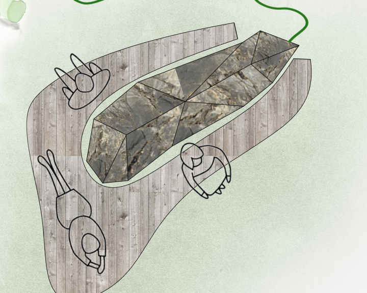 Grundriss Freiraummöblierung Sitzgelegenheit