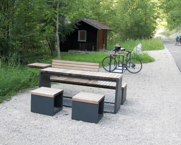 Rastplatz Radbügel Radweg Vorderer Ybbstalradweg